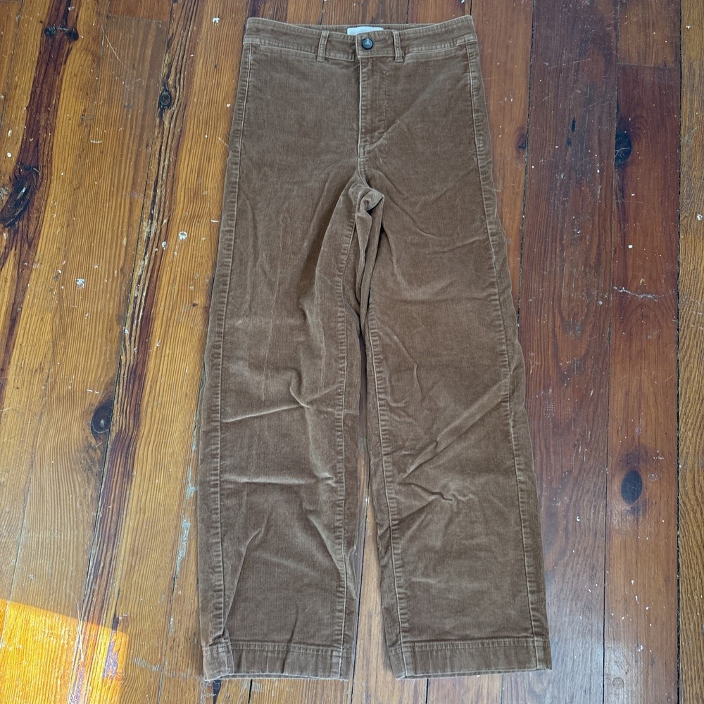 Everlane The Corduroy Wide-Leg Pants Slacks  Toasted Coconut Size 2